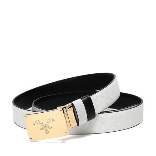 PRADA/普拉達(dá) 女士腰帶 牛皮板扣式雙面皮帶 1CC375 2CJO F0G3Z