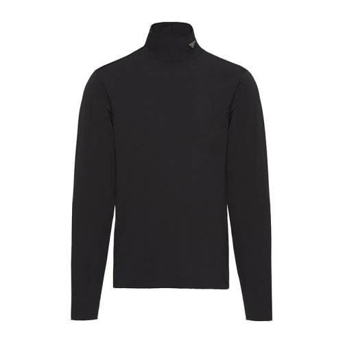 PRADA/普拉達 22年早春新款 男士黑色平紋針織高圓領修身版型毛衣UJL188_1ZKS_F0002_S_211