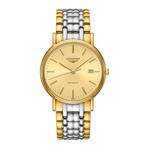 LONGINES/浪琴 時(shí)尚系列 精鋼和黃色PVD涂層 自動(dòng)機(jī)械 男士腕表 L4.921.2.32.7