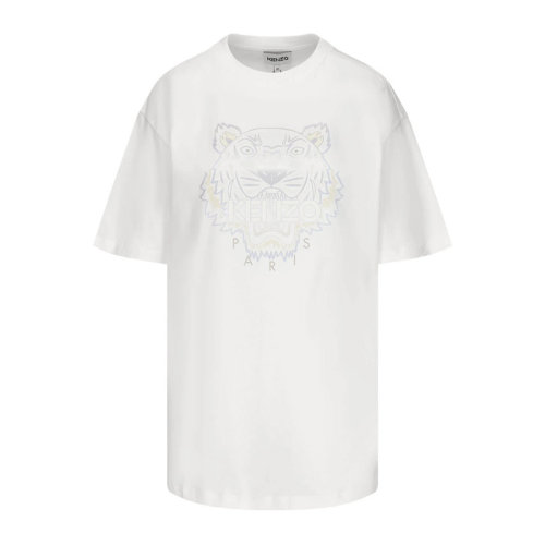 Kenzo 高田賢三  女士 服裝  圓領(lǐng)白色棉T恤 女士短袖T恤