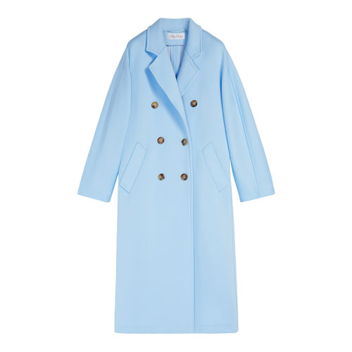 MaxMara/麥絲瑪拉 22年早春新款 MADAME2系列 女士天藍(lán)色技術(shù)棉混紡雙排色101801大衣1901012106007