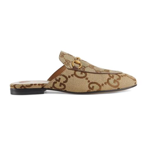  GUCCI古馳 22年秋冬 女士 Princetown系列女士Maxi GG帆布拖鞋 475094 UKO60 2588