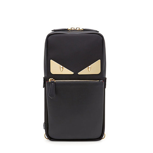 FENDI/芬迪2020早春新款 男士黑色尼龍單肩背包 7VZ033A2FTF0KUR