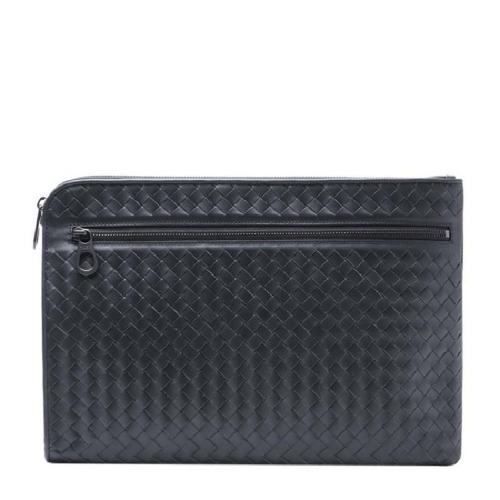  Bottega Veneta/葆蝶家 男士黑灰色皮革手拿包 406021-V4651-2015