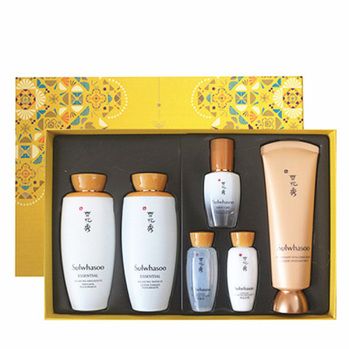 Sulwhasoo/雪花秀  面部護(hù)理套裝6件套（水125ml+15ml+乳125ml+15ml+雨潤面膜120ml+精華15ml）