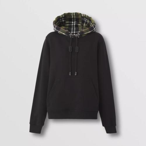  BURBERRY 22年秋冬 女士 格紋連帽棉質(zhì)寬松連帽衫 80559051