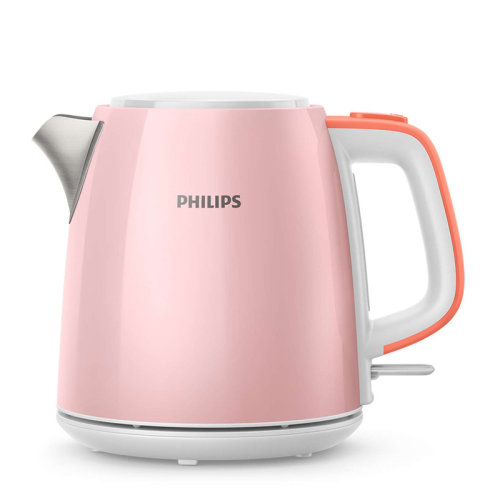 Philips/飛利浦 電熱水壺 304不銹鋼 防干燒燒水壺 HD9348 1L電水壺【可愛(ài)粉嫩系】