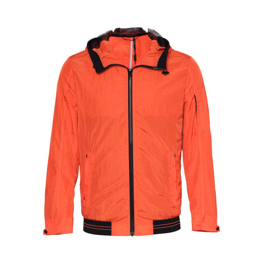 DIDIBOY/迪迪博邇連帽運(yùn)動(dòng)衫輕薄茄克外套橙色夾克亮色時(shí)尚夾克衫男士夾克