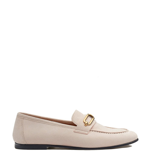 HERMES/愛馬仕 22年春夏新款 Colette系列 女士波洛斯白色小牛皮Roulis搭扣樂福鞋H221157Z1E370