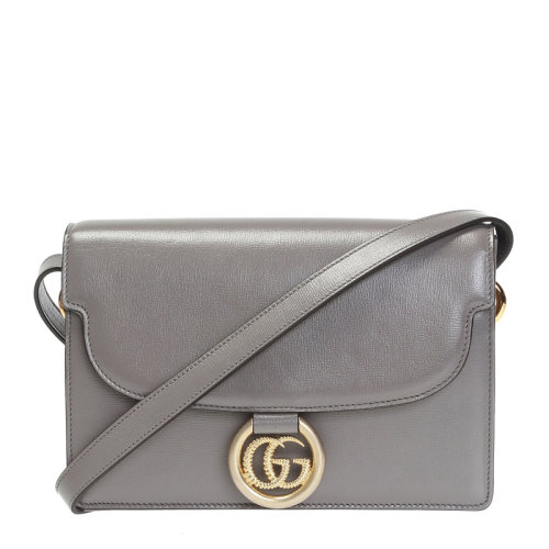 GUCCI/古馳 女士皮革GG徽標(biāo)翻蓋磁扣小號(hào)單肩包斜挎包女包 589474-1DB0G 多色可選