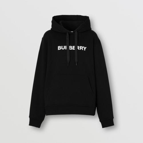  BURBERRY 22年秋冬 女士 徽標印花棉質寬松連帽衫 80543861