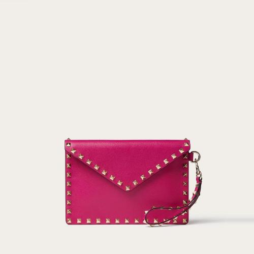  VALENTINO華倫天奴 22年秋冬 女士 手拿包 POCHETTE ROCKSTUD EN CUIR DE VEAU 1W2P0P87BOLM24