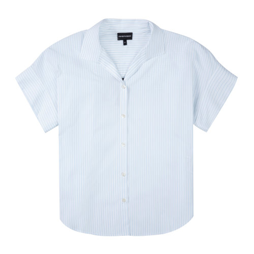 Emporio Armani/安普里奧阿瑪尼 白藍色條紋 女士短袖襯衫 3K2C63-2N7WZ-F101
