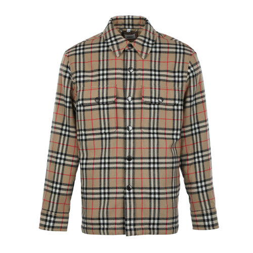 BURBERRY/博柏利21新品Vintage 格紋棉毛混紡襯衫式男士夾克外套8043839