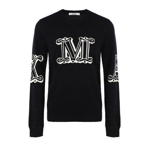 MaxMara/麥絲瑪拉21新品字母提花羊絨套頭女士針織衫/毛衣13660119600KUBAN0