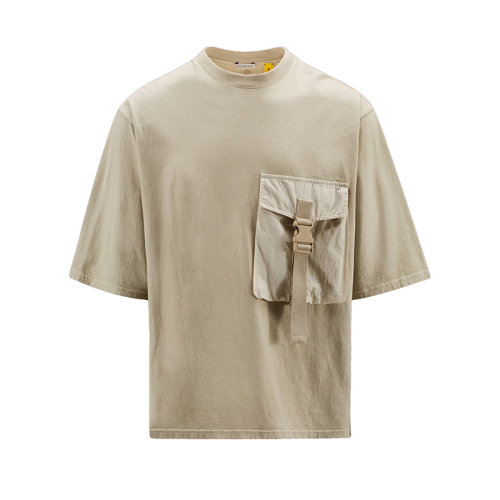 Moncler/蒙克萊 22年秋冬新款 JW Anderson系列 男女同款米色純棉飾口袋短袖T恤H209E8C00001829JS201