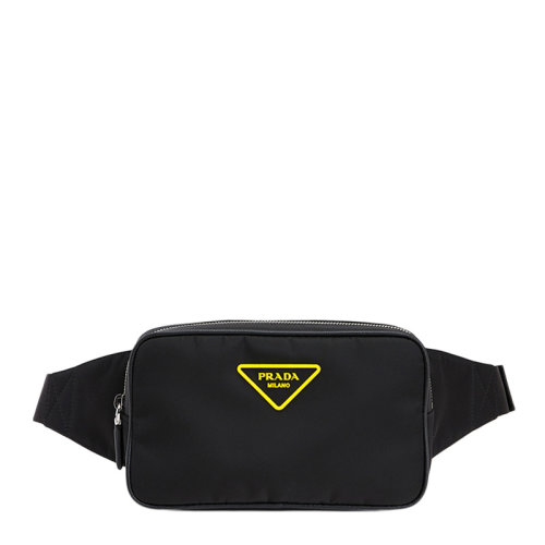 PRADA/普拉達(dá) 黑色尼龍男士腰包  2VL977-074-F0C5Z-WWO