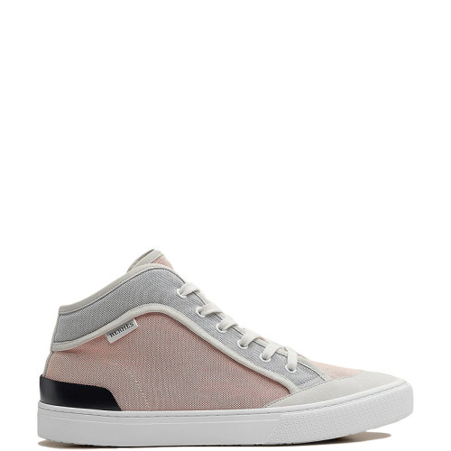 HERMES/愛馬仕 22年秋冬新款 Enjoy系列 男士覆盆子色/藍(lán)色/白色小牛皮拼帆布和絨面山羊皮高幫運動鞋H221912ZHFB400