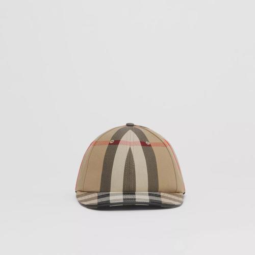  BURBERRY 22年秋冬 女士 徽標(biāo)裝飾格紋棉質(zhì)棒球帽 80560761