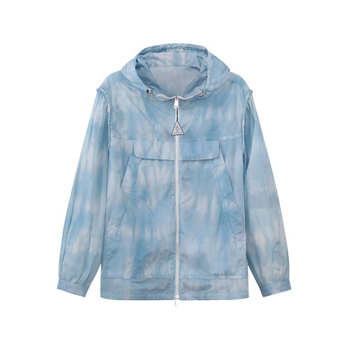 Moncler/蒙克萊女士寬松版CORSEULLES薄款連帽夾克上衣外套皮膚衣徽標(biāo)裝飾 1A00095 595YW