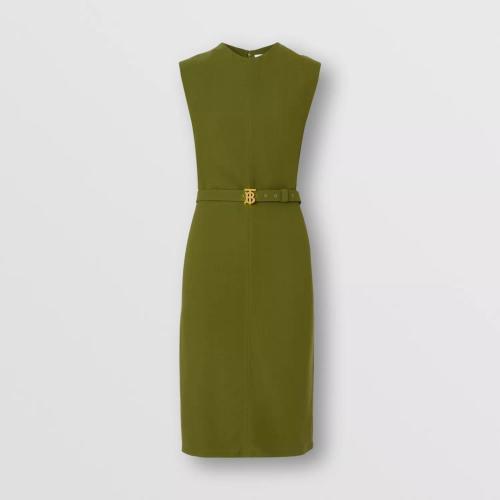  BURBERRY 22年秋冬 女士 專屬標(biāo)識裝飾無袖束帶連衣裙 80547861