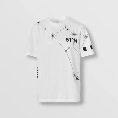  BURBERRY 22年秋冬 女士 星座印花棉質(zhì) T 恤衫 80614171