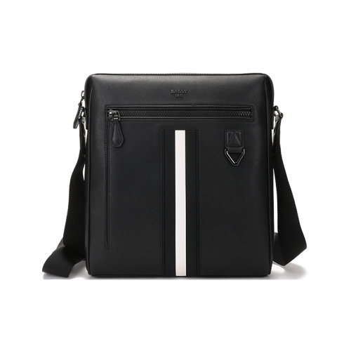BALLY/巴利 男士防水再生牛皮單肩斜挎包條紋 MECOY