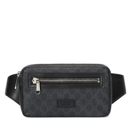 GUCCI/古馳 男士黑色帆布雙G腰包 ?474293 K9RRN 1095