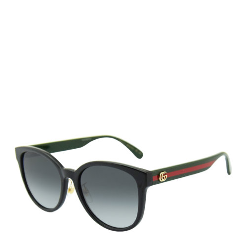 GUCCI/古馳 太陽鏡 復古 時尚 圓形 黑色 哈瓦那色 漸進色  GG0854SK