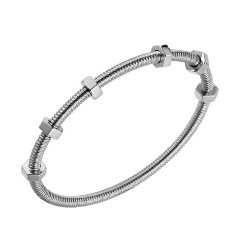 CARTIER/卡地亞 ECROU DE CARTIER 18k金白金螺絲釘手鏈B6049617