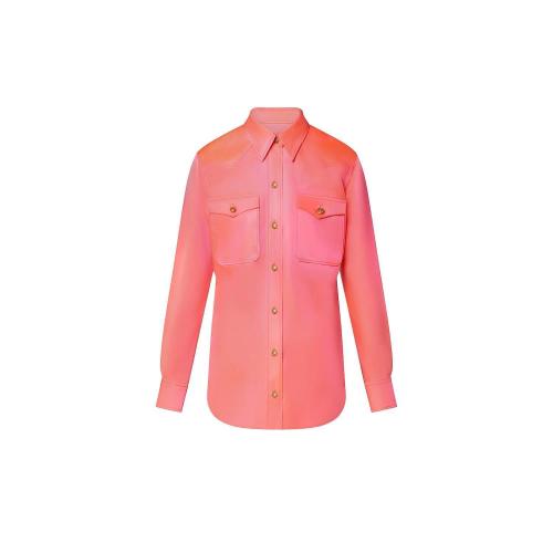  LV路易威登 22年秋冬 女士 長(zhǎng)袖襯衫 CHEMISE WESTERN EN SATIN FLUORESCENT 1AA95I 1AA95E 1A