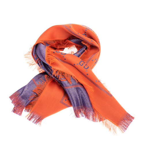 GUCCI/古馳 中性棉毛混紡金銀絲線GG圖案兒童圍巾兒童披肩 574742-4K721 多色可選