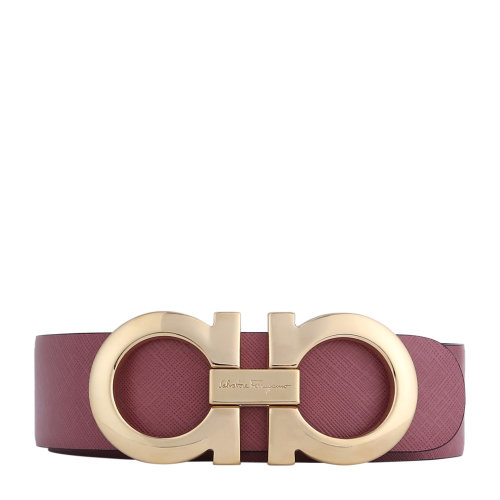 Salvatore Ferragamo/菲拉格慕 女士紅色雙面牛皮腰帶皮帶