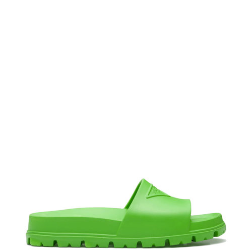 PRADA/普拉達 22年春夏新款 男士蘋果綠色橡膠Logo壓花拖鞋2X3085_3LKV_F0225