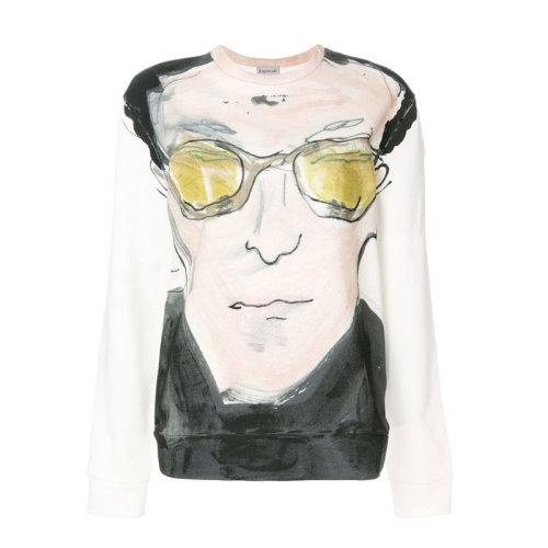 Moncler/蒙克萊 蒙口 女裝時(shí)尚百搭白色棉質(zhì)女士圓領(lǐng)衛(wèi)衣 80856558099R998