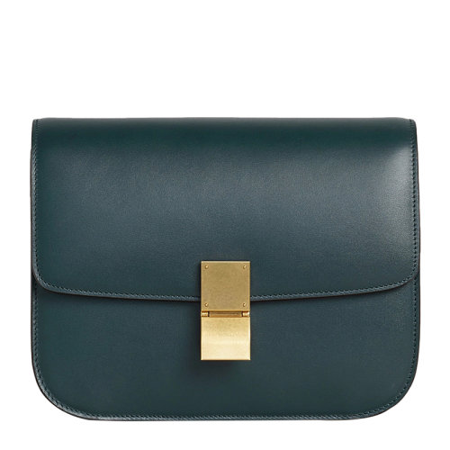 CELINE/賽琳 經典款女士純色小牛皮扳扣翻蓋開合豆腐包斜挎包單肩包小方包女包 189173DLS 多色可選