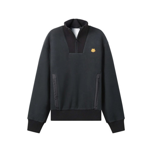 KENZO/高田賢三 男士聚酯纖維超大造型立領(lǐng)抓絨長(zhǎng)袖衛(wèi)衣運(yùn)動(dòng)衫 5SW525 4MP