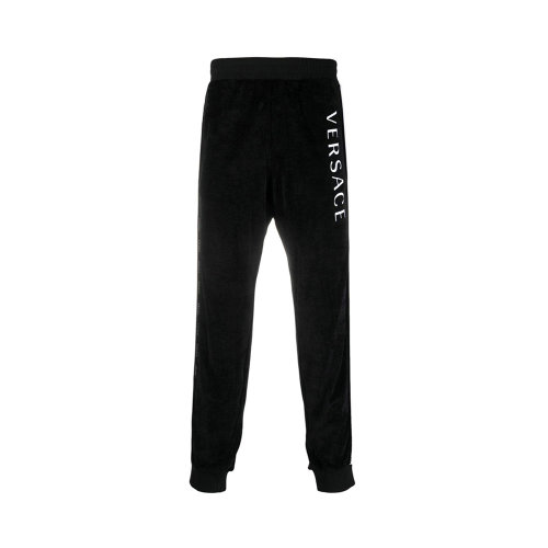 VERSACE/范思哲 男士黑色粘膠纖維混紡聚酰胺休閑褲長褲 A88744-A234742-A1008