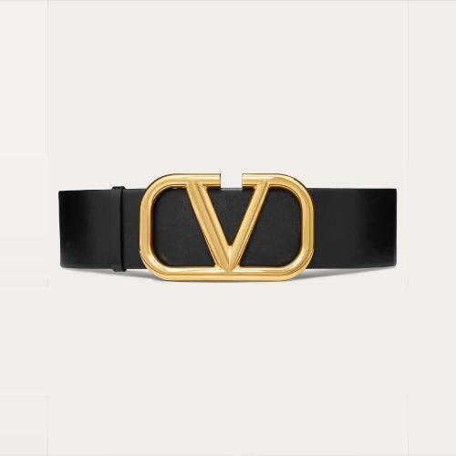  VALENTINO華倫天奴 22年春夏 女士 腰帶 雙面 VLogo Signature 光面小牛皮腰帶（寬 7 厘米） Z 預(yù)定商品2-8周發(fā)貨