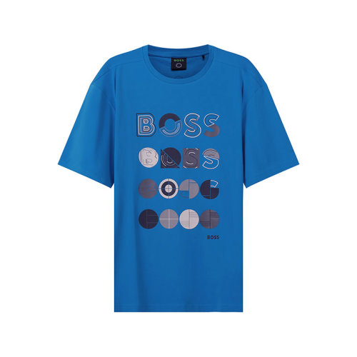 HUGO BOSS/雨果博斯 男士棉質(zhì)寬松版圓領(lǐng)短袖T恤 50466926