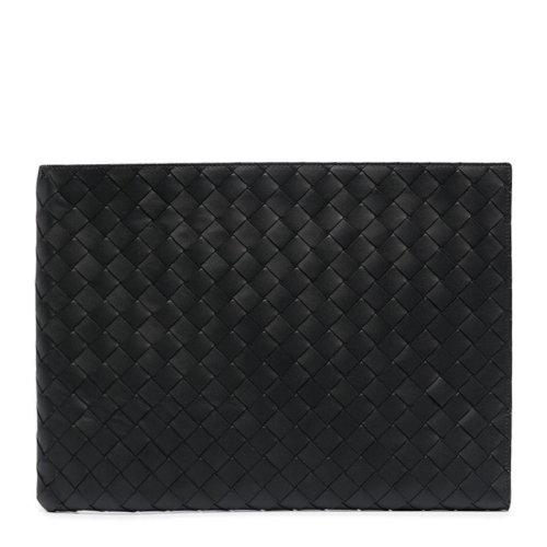 Bottega Veneta/葆蝶家 男士棕色皮革經(jīng)典編織拉鏈開(kāi)合錢(qián)包錢(qián)夾手拿包男包 607479-VCPQ5-2125