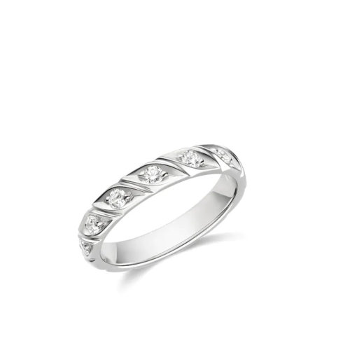 Chaumet/尚美 經(jīng)典ALLIANCE TORSADE系列 鉑金旋愛(ài)?芳登鉆石戒指095904