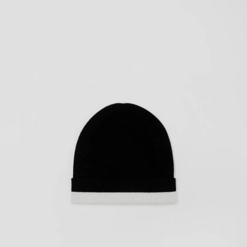  BURBERRY 22年秋冬 男士 徽標(biāo)嵌花羊絨毛線帽 80580541