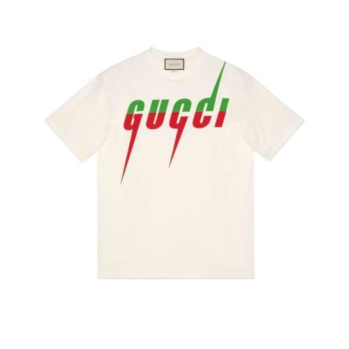  GUCCI古馳 22年秋冬 男士 Gucci鋒刃印花T恤 565806 XJAZY 9037