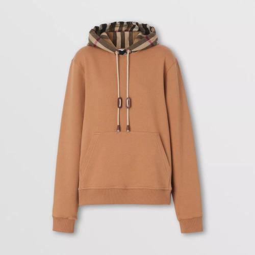  BURBERRY 22年秋冬 女士 格紋連帽棉質(zhì)寬松連帽衫 80577281