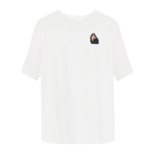 CHLOE/克洛伊  蔻依女裝  女士白色棉質(zhì)經(jīng)典時(shí)尚圓領(lǐng)春夏短袖T恤 CHLCHC20SJH13181