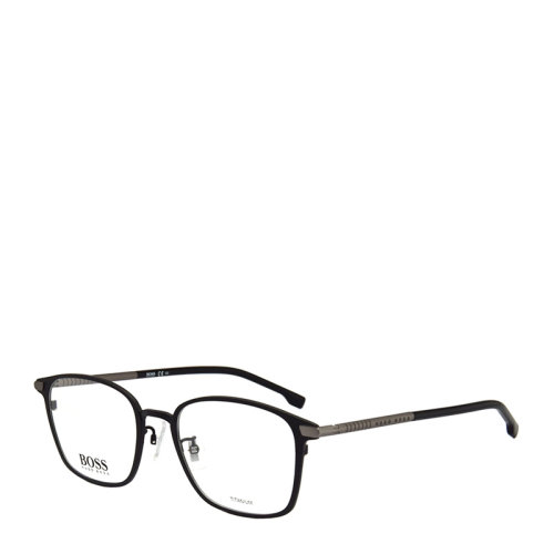 HUGO BOSS/雨果博斯 時尚 復(fù)古 鈦架 全框 男女款 光學(xué)鏡架 黑色 近視 眼鏡框 眼鏡架 BOSS 1071/F 53mm