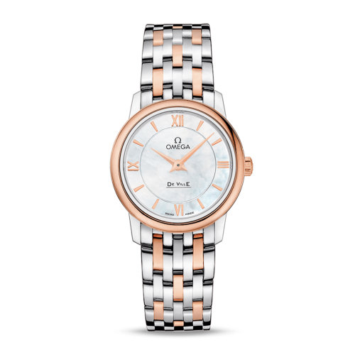 OMEGA/歐米茄 碟飛系列 典雅 精鋼 18K金 石英機(jī)芯 女士腕表 424.20.27.60.05.002