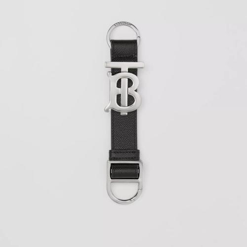  BURBERRY 22年秋冬 男士 專屬標識裝飾粒紋皮革鑰匙圈 80638611