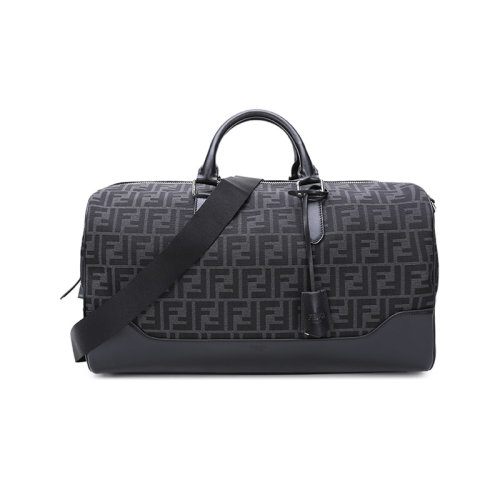 FENDI/芬迪 男士織物配皮手提單肩斜挎包旅行袋FF圖案 7VA496 AG0M